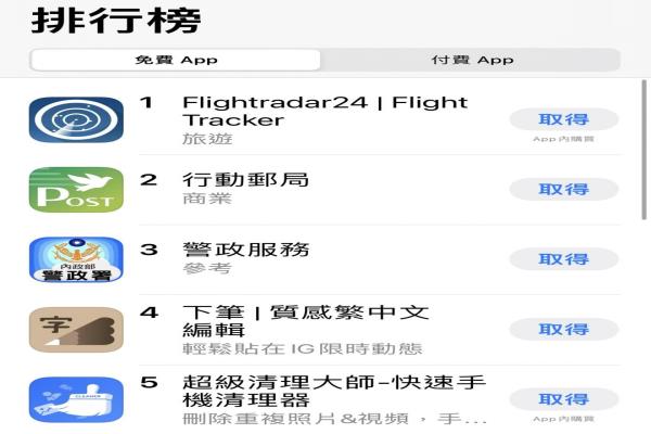 《警政服務(wù)》APP沖iOS排行榜第三。
