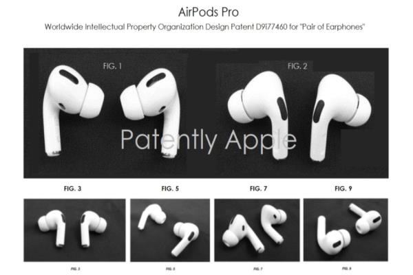 蘋果AirPodsPro設(shè)計新專利曝光。