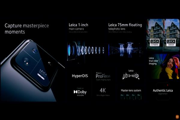 ▲小米13系列搭載徠卡技術合作相機系統與1吋感光元件設計